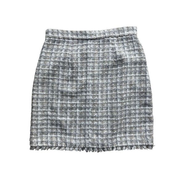 Ann Taylor Petite Fringe Tweed Button Skirt Size 10P - Picture 5 of 10